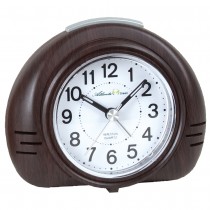 Wecker Quarz analog leise ohne Ticken in Holz-Optik