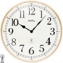 Wanduhr Funk Funkwanduhr analog rosegold farben rund mit Glas