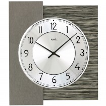 Wanduhr Quarz analog mit Fossilstruktur