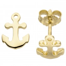 Ohrstecker Anker 375 Gelbgold Ohrringe Goldohrringe Ankerohrstecker