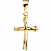 Anhänger Kreuz 375 Gelbgold