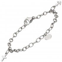 Armband Glaube Liebe Hoffnung 925er Sterling Silber 16cm Silberarmband