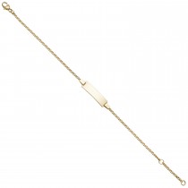 Schildband 333 Gelbgold 18cm Baby Kinder Gravur ID Armband