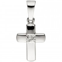 Anhänger Kreuz 333 Weißgold