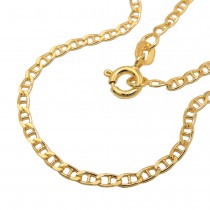 Armband Stegpanzer glänzend 375 Gold 19cm