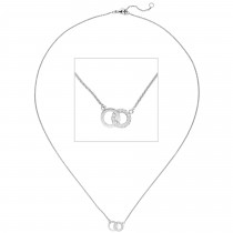 Collier 585 Weißgold 13 Diamanten Brillanten 45cm