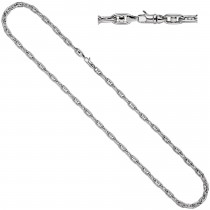 Halskette Kette 585 Weißgold 50cm Karabiner