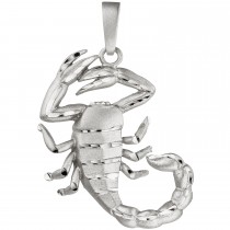 Anhänger Sternzeichen Skorpion 925 Sterling Silber matt