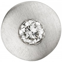 Anhänger rund 950 Platin matt 1 Diamant Brillant 0,25ct.