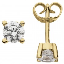 Ohrstecker 585 Gelbgold 2 Diamanten Brillanten 1,00ct. Ohrringe