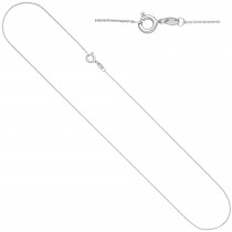 Ankerkette rund 333 Weißgold 45cm Kette Federring