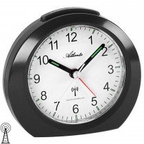 Wecker Funk Funkwecker schwarz mit Licht Snooze