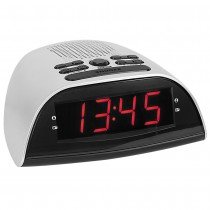 Wecker Netzwecker Radiowecker digital silbern Snooze Digitalwecker