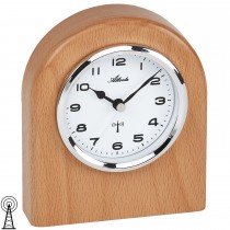 Tischuhr Funk Holz Buche Funkuhr Funktischuhr