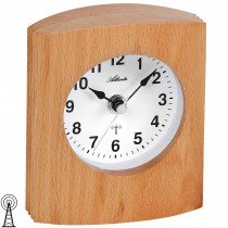 Tischuhr Funk Holz Buche Funkuhr Funktischuhr