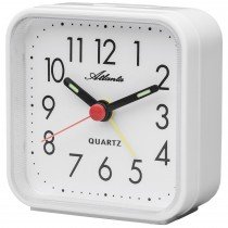 Wecker Quarz analog weiß