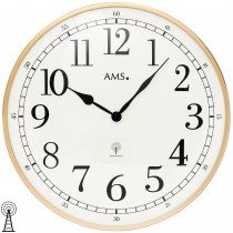 Wanduhr Funk Funkwanduhr analog rosegold farben rund mit Glas