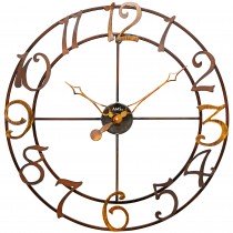 Wanduhr Quarz analog Metall rund