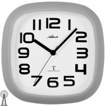 Wanduhr Funk Funkwanduhr analog grau