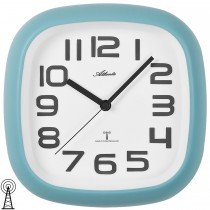 Wanduhr Funk Funkwanduhr analog hellblau