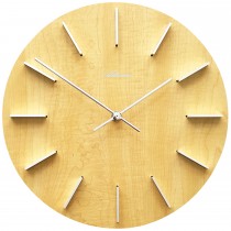 Wanduhr Quarz analog Holzzifferblatt erle farben rund