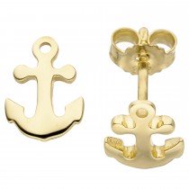 Ohrstecker Anker 375 Gelbgold Ohrringe Goldohrringe Ankerohrstecker