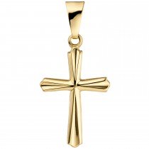 Anhänger Kreuz 375 Gelbgold