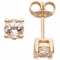 Ohrstecker 585 Rotgold 2 Morganite Ohrringe Goldohrringe
