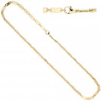 Halskette Kette 585 Gelbgold 50cm Karabiner