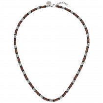 Collier Edelstahl bicolor 54cm