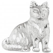 Anhänger Katze 925 Sterlingsilber teil matt