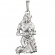 Anhänger Sternzeichen Jungfrau 925 Sterling Silber matt