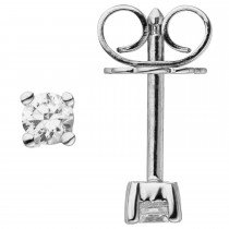 Ohrstecker 585 Weißgold 2 Diamanten Brillanten 0,14ct. Ohrringe