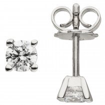 Ohrstecker 585 Weißgold 2 Diamanten Brillanten 0,50ct. Ohrringe