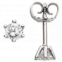Ohrstecker 585 Weißgold 2 Diamanten Brillanten 0,50ct. Ohrringe