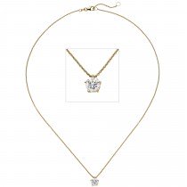 Collier Kette mit Anhänger 585 Gelbgold 1 Diamant Brillant 1,0ct. 45cm