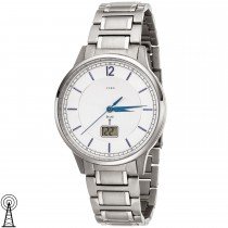 Herren Armbanduhr Funk Funkuhr Titan Datum