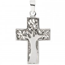 Anhänger Kreuz Baum 925 Sterling Silber