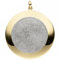 Anhänger 925er Sterling Silber vergoldet mit Glitzereffekt