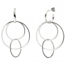 Halbcreolen 925er Sterling Silber Ohrringe Creolen