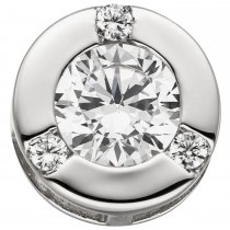 Anhänger 925er Sterling Silber 4 Zirkonia