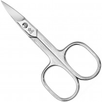 Pfeilring Nagelschere, 9cm, vernickelt, gebogen