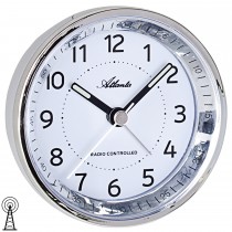 Wecker Funk Funkwecker silbern mit Licht Snooze