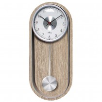 Wanduhr Quarz mit Pendel Pendeluhr eiche farben