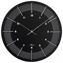 Wanduhr Holz schwarz rund