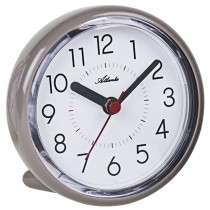 Wanduhr Tischuhr Baduhr Quarz analog grau mit Saugnapf