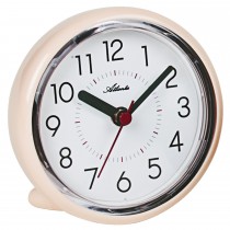 Wanduhr Tischuhr Baduhr Quarz analog cremefarben mit Saugnapf