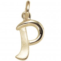 Anhänger Buchstabe P 375 Gelbgold Buchstabenanhänger