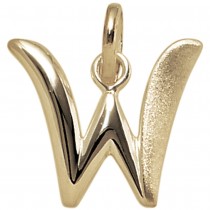 Anhänger Buchstabe W 375 Gelbgold Buchstabenanhänger