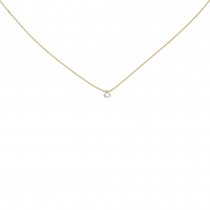 Collier 750 Gelbgold 1 Diamant Brillant 45cm